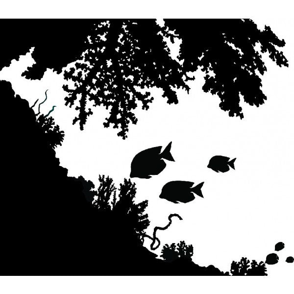 Ocean Deep 1.5" x 1.15"  Enamel Decal For Glass Fusing- 
