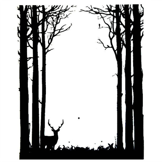 Forest Border 1.4" x 1.75" Enamel Decal For Glass Fusing- 