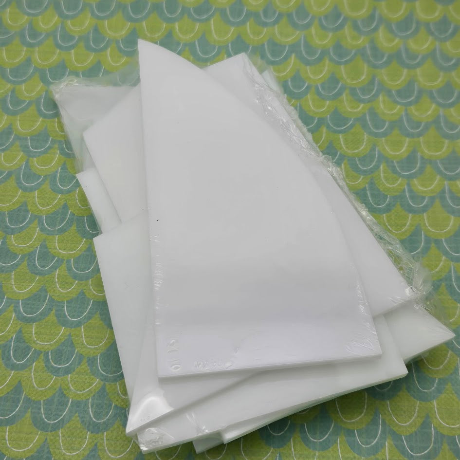 White Opal 96 COE Scrap Packs One Pound 3" Glass Fusing Mosaics Fusible Sheet- 