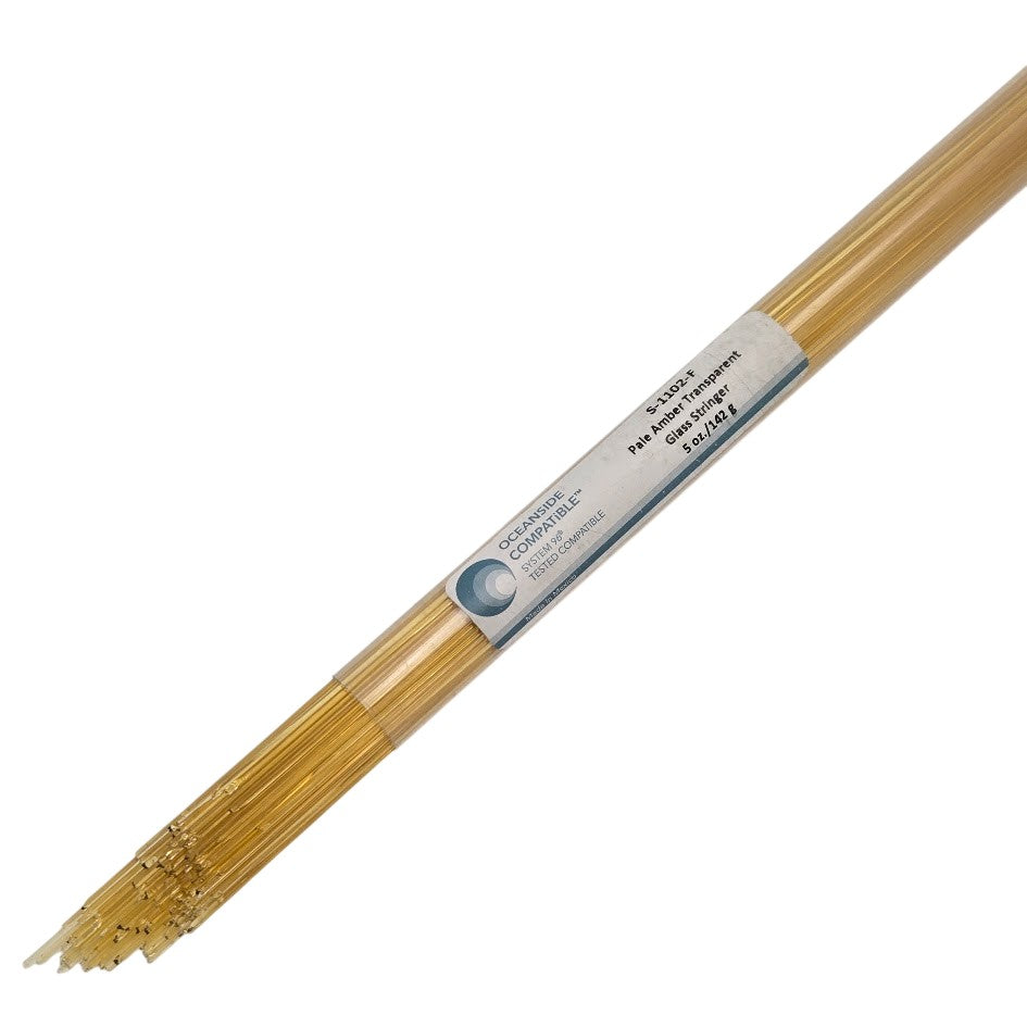 1102 Pale Amber Transparent Stringers System 96 COE Full 5 oz Tube- 