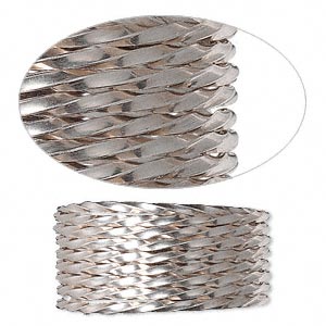 16ga Full Hard Twisted Square Solid Sterling Silver Five Feet Wrapping Wire Made in the US- 