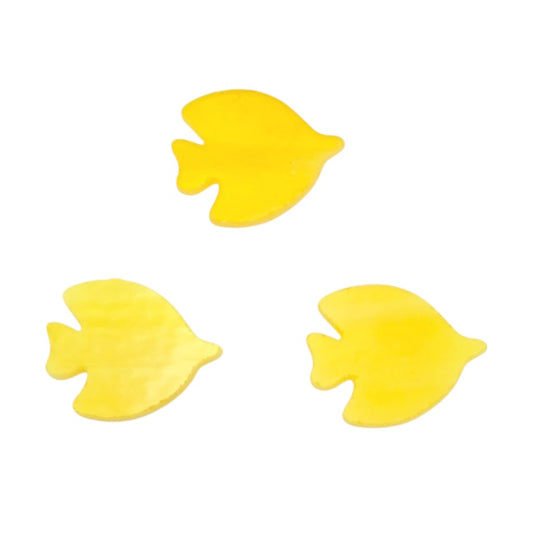 Three Yellow White Tang Fish Glass Precut 96 COE Sea Life Series Fusing Shapes- 