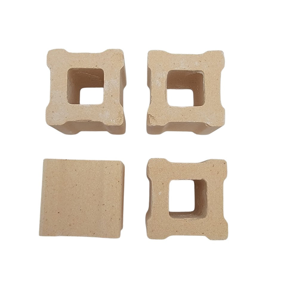 Glass Kiln Posts1 by 1 inch (4) Fusing Furniture Post Durable Reusable CERAMIC- 