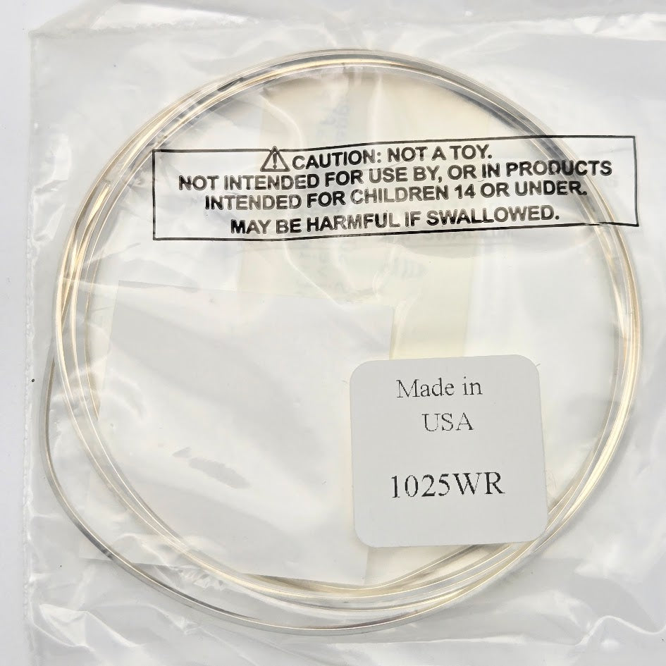 18ga Dead Soft Square Solid Sterling Silver Five Feet Wrapping Wire Made in the US- 