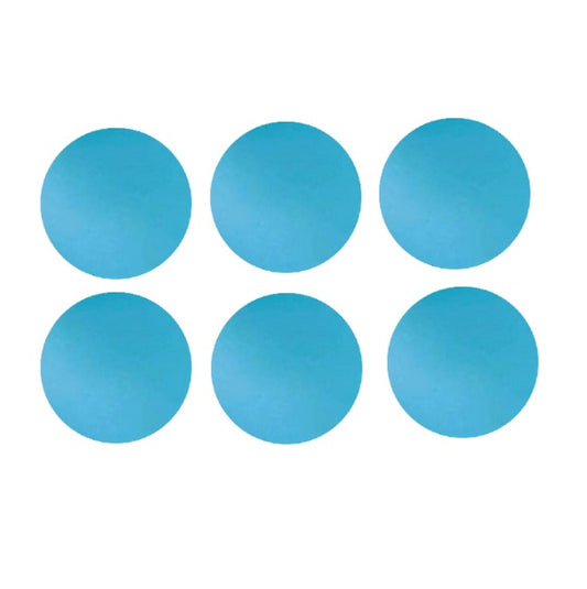 533.1 Sky Blue Transparent 96 COE SIX Glass Circles 1/2, 3/4, 1, or 1 1/2 Inches- 