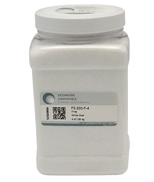 F2 200 96 4 FOUR POUNDS White Opal Fine System 96 COE Glass Frit 96 COE- 