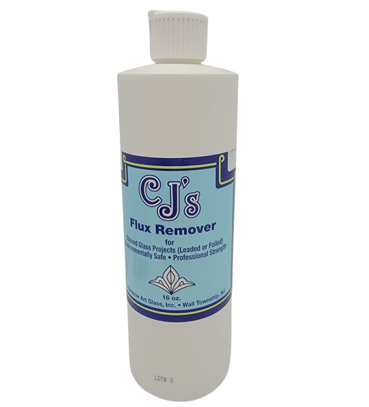 CJ's Flux Remover Liquid  16 oz Stained Glass Supply Polish Cleaner- 