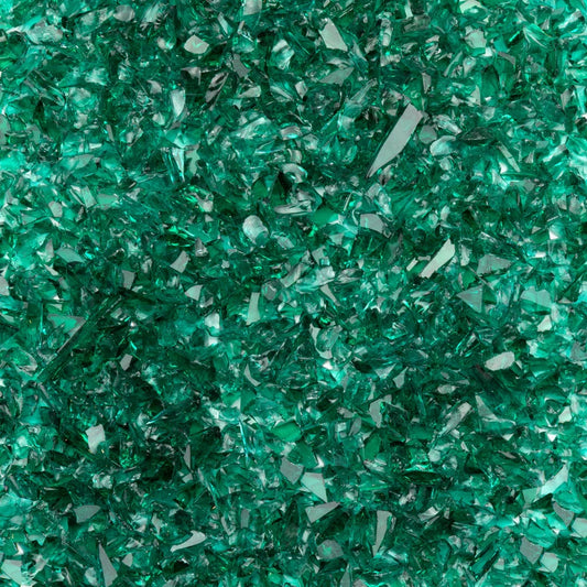 F5 5232 96 Teal Transparent COARSE 96 COE Frit 8.5 oz Jar- 