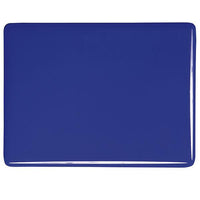 0147 Deep Cobalt Opalescent Bullseye 90 COE Glass Sheet 10x10" 90COE Fusible- 