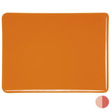 1025 Light Orange Transparent 90 COE Bullseye Fusing Glass Sheet 5x5 inch 3mm Striker 90COE- 