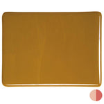 0337 Butterscotch Opalescent Striker Bullseye 90 COE Glass Sheet 10x10" 90COE Fusible- 