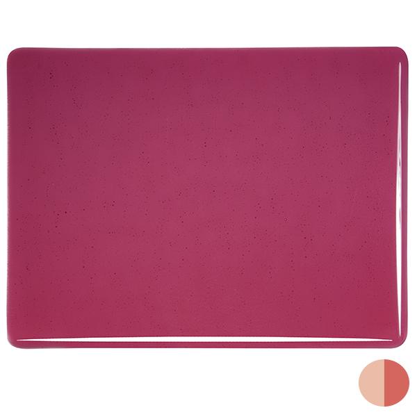 1311 Cranberry Pink Transparent 90 COE Bullseye Fusing Glass Sheet 5x5 inch 3mm Striker 90COE- 