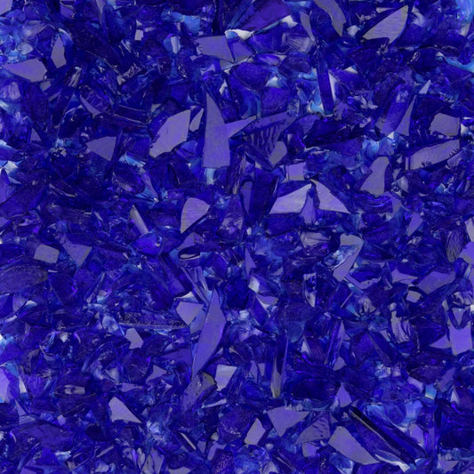 F5 136 96 Dark Blue Transparent COARSE 96 COE Frit 8.5 oz Jar- 