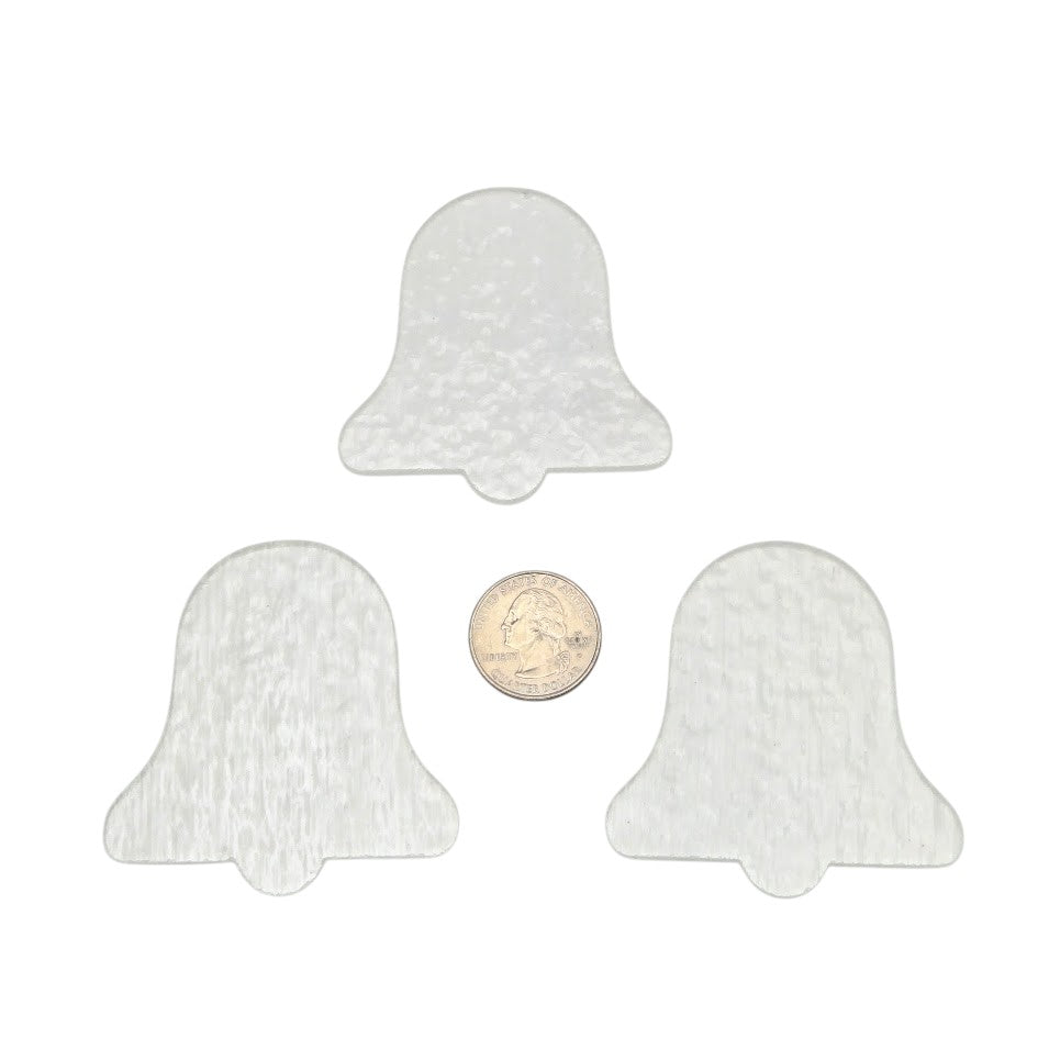 Three 90 COE Precut Glass Bell Ornament Blanks CLEAR Fusing Supplies 90COE- 
