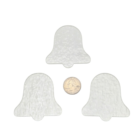 Three 90 COE Precut Glass Bell Ornament Blanks CLEAR Fusing Supplies 90COE- 