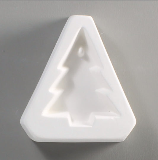 Little Fritters HOLEY PINE CHRISTMAS TREE Pendant Ornament Small Glass Kilns 64- 