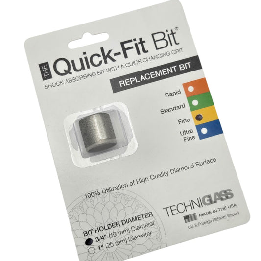 3/4" Fine Quick Fit Bit Stained Glass Grinder by Techniglass Replacement- 