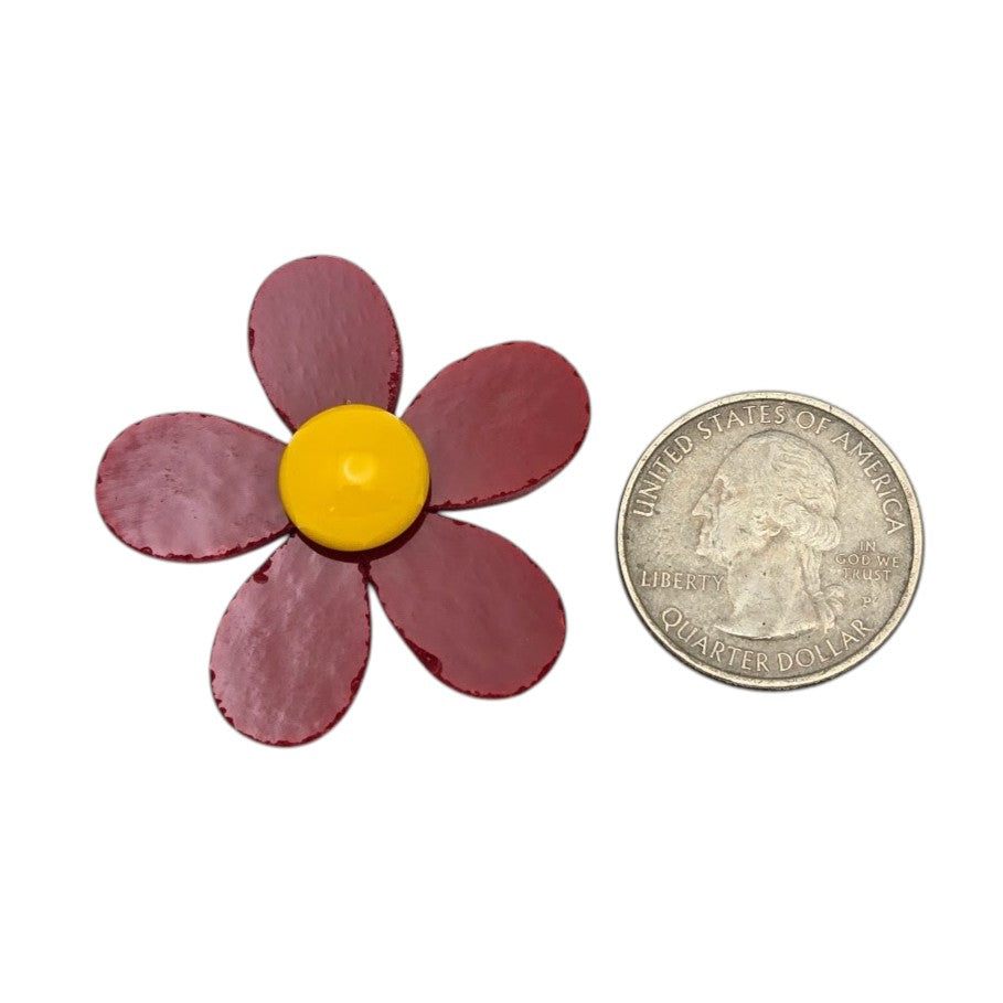 Sale! Red Opal 96 COE Five Petal Flower Glass Precuts for Fusing Supplies- 