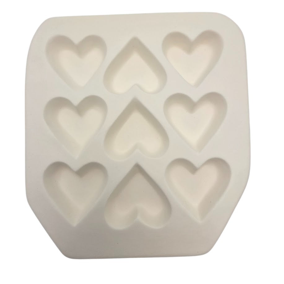 Nine Hearts 9"x 8.25" Future Forms Glass Frit Casting Mold Fusing USA Valentine's- 