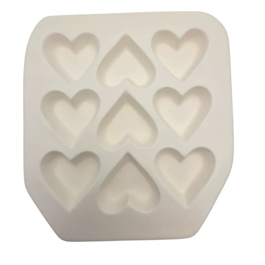 Nine Hearts 9"x 8.25" Future Forms Glass Frit Casting Mold Fusing USA Valentine's