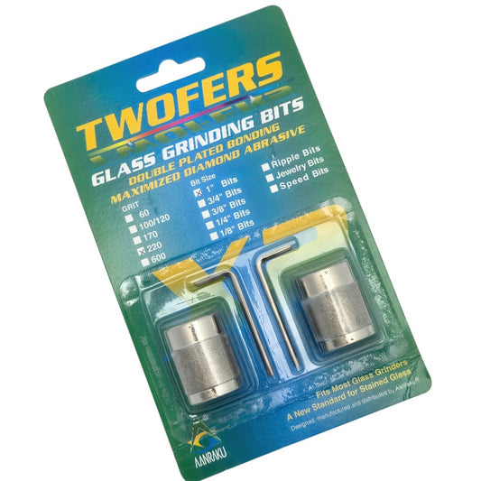 2 Grinder Bits Diamond 1 inch  220 Fine Aanraku 2 fers Fits MOST Inland Glastar- 