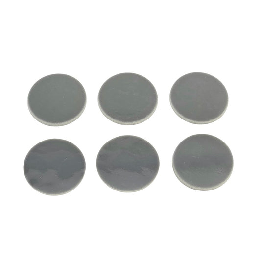 280.72 Gray Opal SIX Glass Circles Choice 1/2, 3/4, 1, or 1 1/2 Inches-Size 1/2 inch