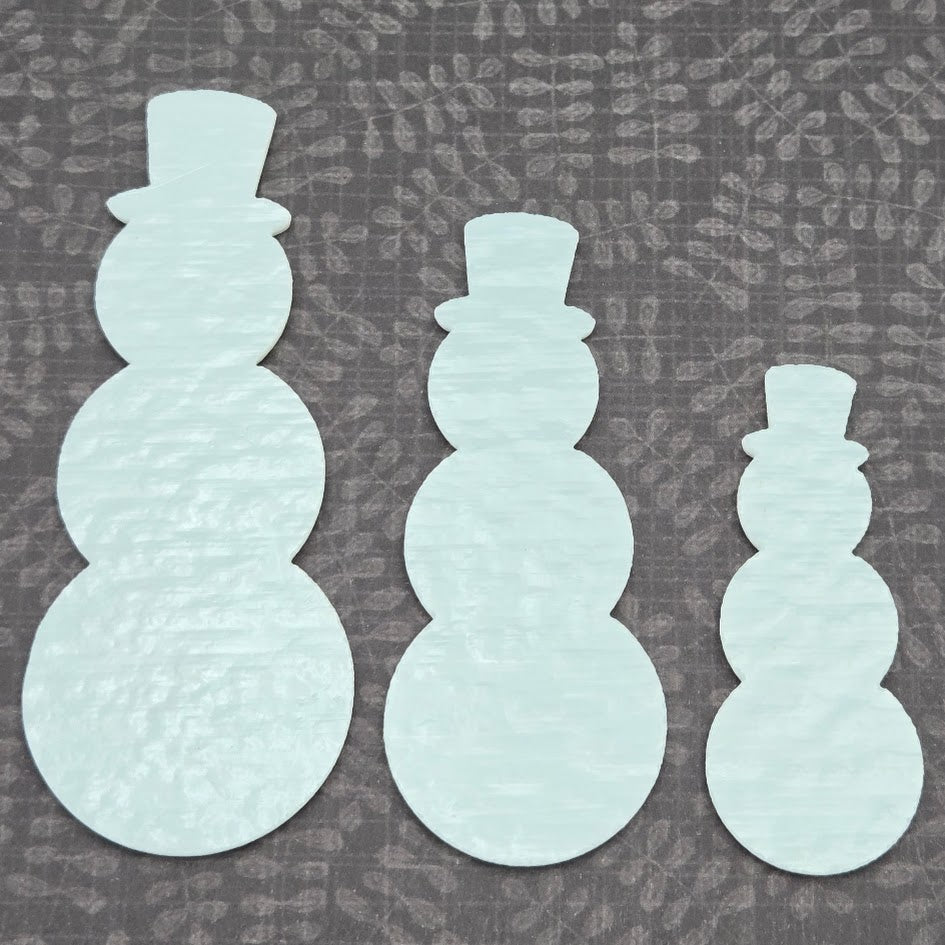 Snowman 90 COE Precut Glass Shapes Fusing Supplies Winter Christmas Holiday Fusing Supplies- 