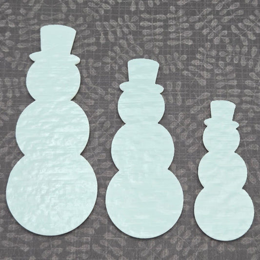 Snowman 90 COE Precut Glass Shapes Fusing Supplies Winter Christmas Holiday Fusing Supplies- 