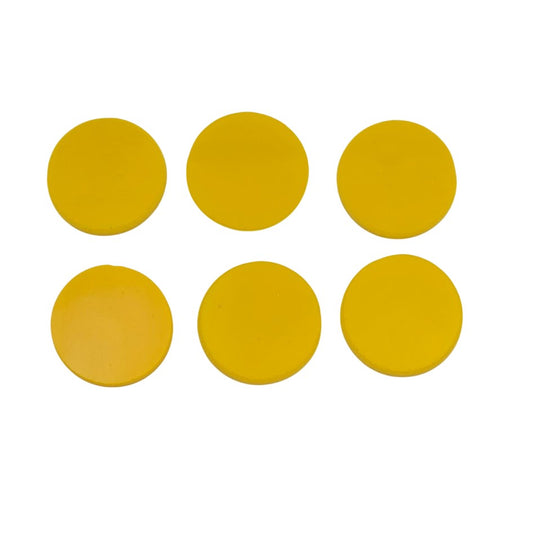 267.72 Sunflower Yellow Opal SIX Glass Circles Choice 1/2, 3/4, 1, or 1 1/2 Inches-Size 1/2 inch