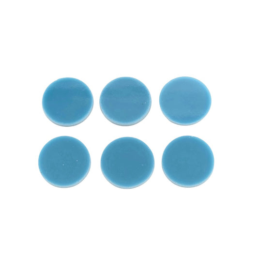 233.74 Turquoise Blue SIX Glass Circles Choice 1/2, 3/4, 1, or 1 1/2 Inches-Size 1/2 inch