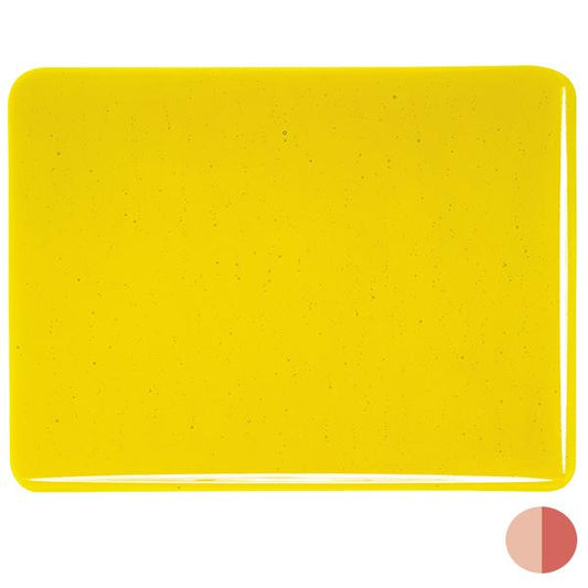 1120 Yellow Transparent 90 COE Bullseye Fusing Glass Sheet 5x5 inch 3mm Striker 90COE- 