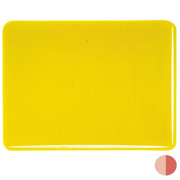 1120 Yellow Transparent 90 COE Bullseye Fusing Glass Sheet 5x5 inch 3mm Striker 90COE- 