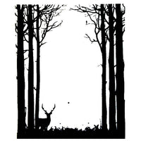 Choice ANIMAL NATURE Glass Enamel Fusing Decal Trees Fish Birds Deer Heron Bear-Style & Size Forest Border 1.4" x 1.75"