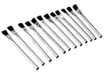 12 WIDE Acid Quality BRUSHES 6" long Stained Glass Flux Dozen Horse Hair Paint- 