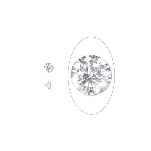 5 4mm Round Cubic Zirconia Choice 1/4 Carat Set or Fire In Metal Art Clay PMC-Variety/Type White