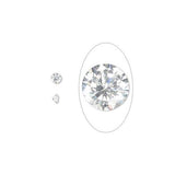 One Large 8mm Round Cubic Zirconia Choice Set or Fire In Metal Art Clay PMC-Variety/Type White
