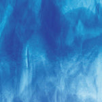 2116 Turquoise and Deep Royal Blue Transparent 90 COE Bullseye Fusing Glass Sheet 5x5 inch 3mm 90COE- 