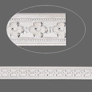 Wire Bezel Sterling Silver Floral Rectangle 6x1mm 18GA Silversmithing 1 ft long- 