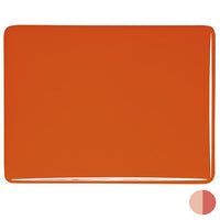 0125 Orange Opal 90 COE Bullseye Fusing Glass Sheet 5x5 inch 3mm Striker 90COE- 