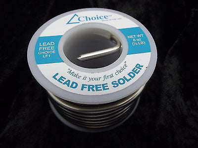 CHOICE LEAD FREE SOLDER Brand 8 oz Spool Stained Glass & Pendant Craft Jewelry- 