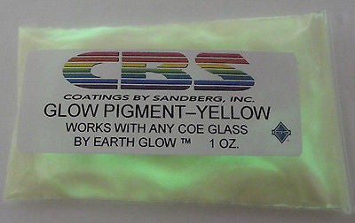 CBS Glow Powder Pigment YELLOW works with any COE 90 96 One Ounce Package