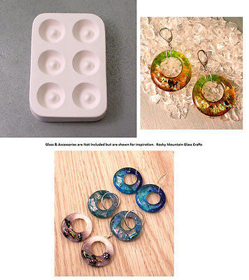 Little Fritters HOLEY HOOPS 101 Quality Ceramic Glass Casting Mold USA Made- 