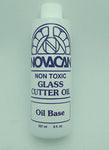 FULL SIZE NOVACAN Non Toxic CUTTER OIL Stained Glass Cutting 8 Oz Bottle