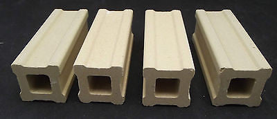 Set of FOUR Kiln Posts 4 X 1 in  Fusing Furniture Supplies Durable Ceramic- 