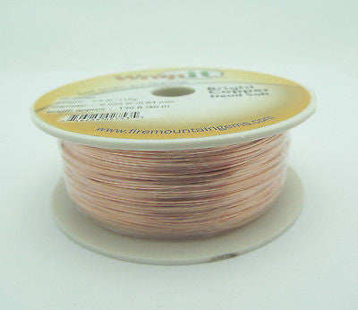 Wire, Wrapit®, Bright Copper, dead-soft, round, 24 gauge. Sold per 1/4  pound spool, approximately 210 feet. - Fire Mountain Gems and Beads