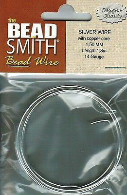 14 Gauge 1.8meter BEADSMITH German Silver Wire With Copper Core Beading Wrapping- 