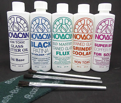 NOVACAN CHEMICAL VALUE PACK Black Copper Patina for Lead Flux Coolant Cutter Oil