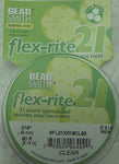 Stainless Steel CLEAR .018" 21 Strand 30' BEADSMITH FLEX-RITE Bead Wire FLEXRITE- 