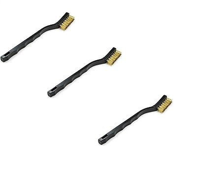 THREE Pieces BRASS WIRE BRUSH Tools Remove Oxid Lead Came Stained Glass Supplies- 