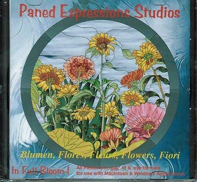 Paned Expressions IN FULL BLOOM  1 Pattern CD FLOWERS!- 